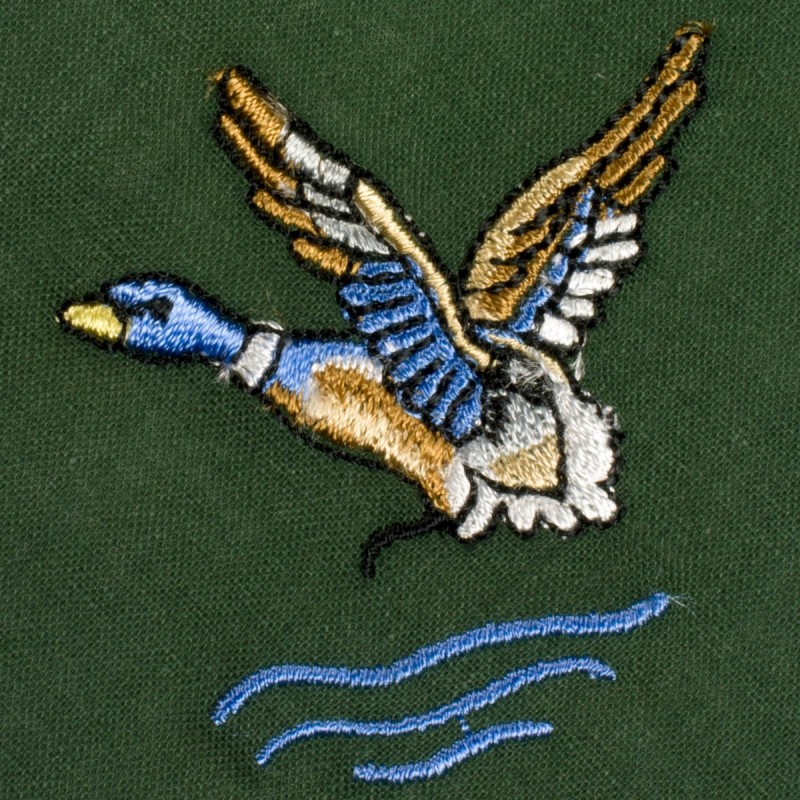 mouchoir-brode-sologne-homme-100%coton-41cm-détail-1