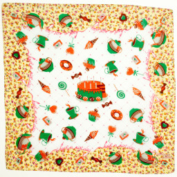 Mouchoirs orangé "Happy Birthday"