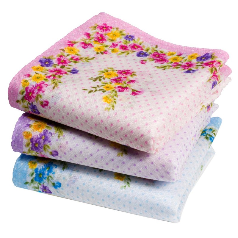 Mouchoirs "Passiflore" (x3) Mouchoirs "Passiflore" (x3)