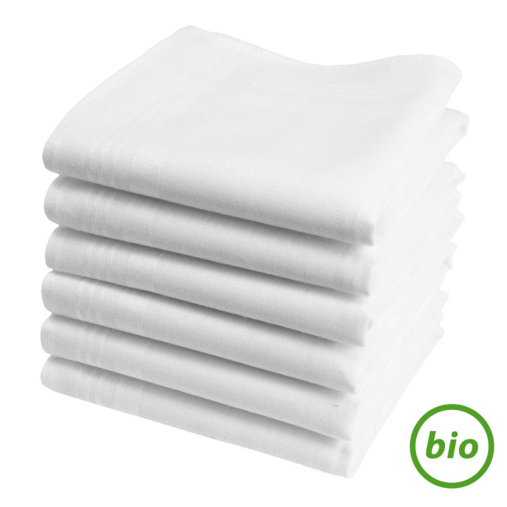 Mouchoirs en coton biologique "Snow"