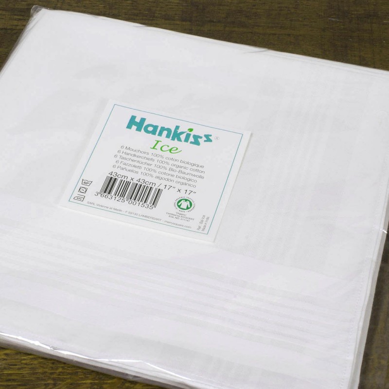 Mouchoirs biologiques "HANKISS Ice" (x6)