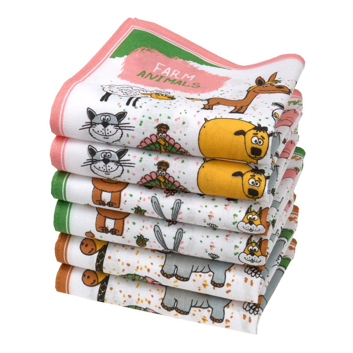 Mouchoirs ANIMAL FRIENDS (x6)