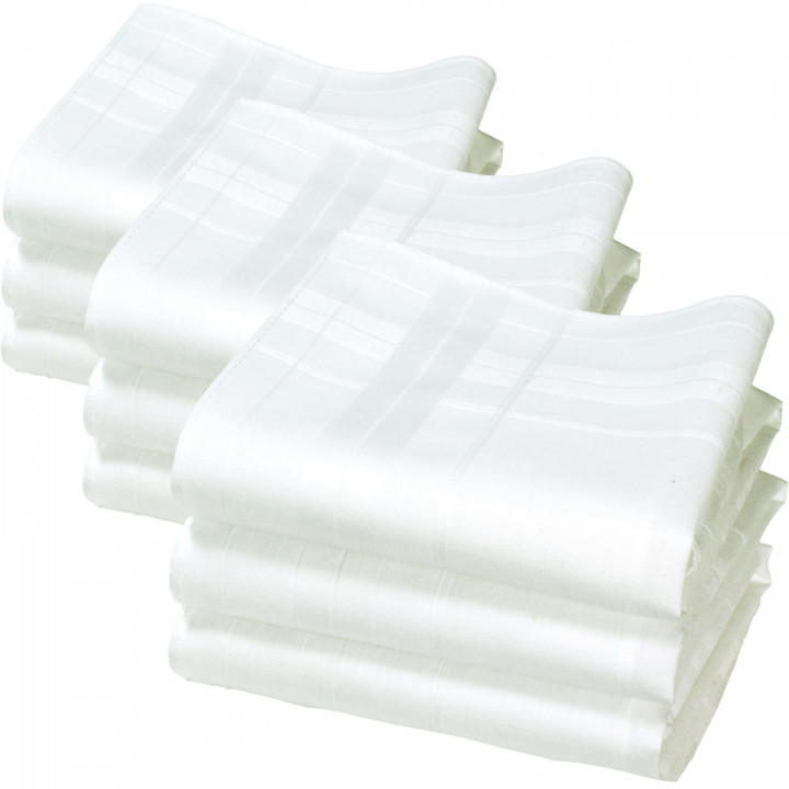 Mouchoirs coton Camille par pile de 9