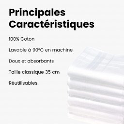 Caractéristiques principales du mouchoir Camille