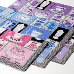 mouchoir femme 100% coton 45cm pause-café