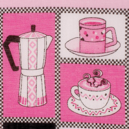 mouchoir femme 100% coton 45cm pause-café détail