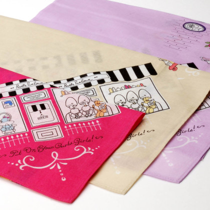 mouchoir femme 100% coton 45cm poodle-parlour