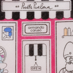 mouchoir femme 100% coton 45cm poodle-parlour armando caruso
