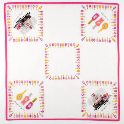 mouchoir femme 100% coton 45cm french blanc