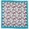 mouchoir kiss turquoise femme 100% coton 45cm