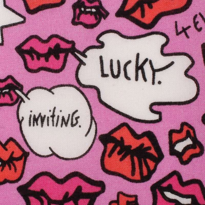 mouchoir kiss détail femme 100% coton 45cm