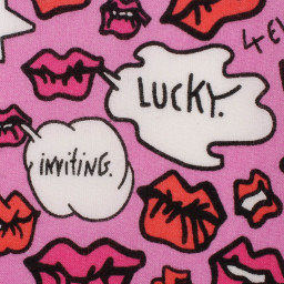 mouchoir kiss détail femme 100% coton 45cm