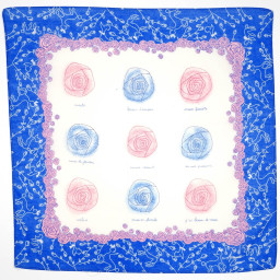 mouchoir amore bleu femme 100% coton 45cm