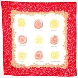 mouchoir amore rouge femme 100% coton 45cm