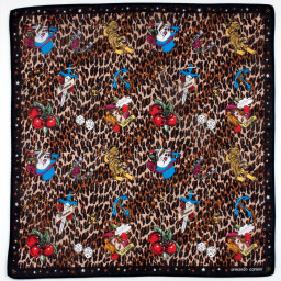 mouchoir pirates noir femme 100% coton 45cm