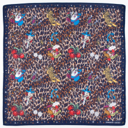 mouchoir pirates bleu femme 100% coton 45cm 