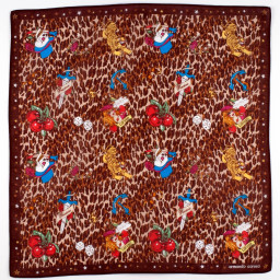 mouchoir pirates brun femme 100% coton 45cm 