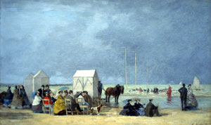 L'heure du bain - Eugène Boudin - 1865.